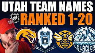 NHL Utah Team Names RANKED 1-20