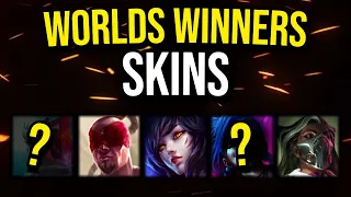 WORLDS WINNERS SKINS REVEALED - 5 New Skins | League of Legends | T1