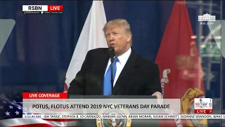 LIVE: President Trump, First Lady Attend New York City Veterans Day Parade