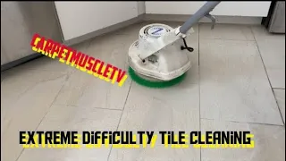 ASMR Tile scrubbing extraction cleaning Grout lines. #carpettime.