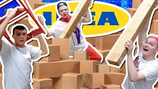 СТРОИМ САМЫЙ ОГРОМНЫЙ ФОРТ В IKEA