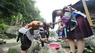 Secrets to shiny long hair in village of Guangxi, China