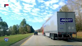 I-40 West in North Carolina Driving Mocksville to Statesville in 4K