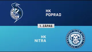 1. zápas štvrťfinále play-off Poprad – Nitra 3:1 (HIGHLIGHTY)