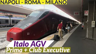 Italy's Italo train | Prima vs. Club Executive Class | Napoli - Roma - Milano | Trip report