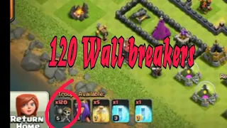 Clash of clans 120 wall breakers Attack on TH9