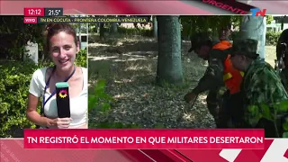 El momento en que militares de Maduro desertan y cruzan la frontera a Colombia