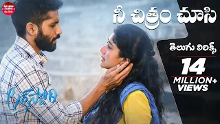 #NeeChitramChoosi Full Song With Telugu Lyrics | Love Story|మా పాట మీ నోట| NagaChaitanya, SaiPallavi