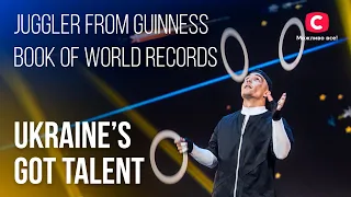 🤹‍♂️Juggler from Guinness Book of World Records wows with sleight of hand – Ukraine's Got Talent