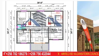 Floor Plan of 3 Bedroom House Materials cost phase 1 #construction #home