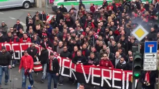 Nürnberg-Fans in Würzburger Innenstadt (Würzburger Kickers - 1.FC Nürnberg 23.04.2017)