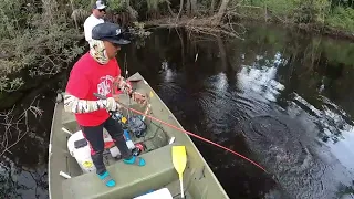 LUKANANI (peacockbass) FISHING in a LAKE on the ESSEQUIBO RIVER.