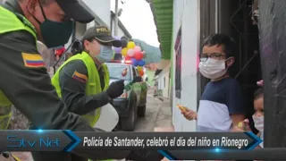 Policía de Santander, celebró el día del niño en Rionegro