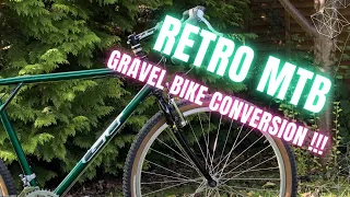 Retro Steel GT Mountain Bike converted to Gravel bike #bike #gravelbike #mtb