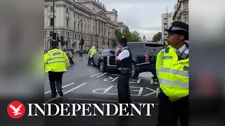 Boris Johnson's car involved in collision outside parliament