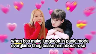 when bts member teasing jungkook about rosé (a saga that never end)