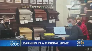 Working Mom Sets Up Learning Pod Inside East Bay Funeral Home