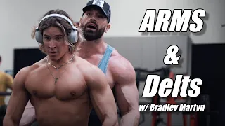 HOW TO GET BIGGER ARMS/DELTS WITH BRADLEY MARTYN