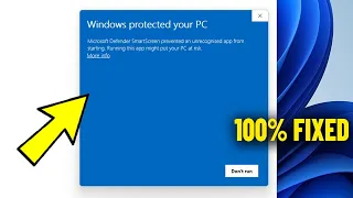 Turn Off Warning Message "Windows protected your PC" in Windows 11 / 10 - How To Disable it ✅