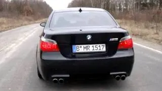 BMW M5 Acceleration Kickdown 0-200 km/h E60 V10 Sound Exhaust Beschleunigung Burnout Launch Control