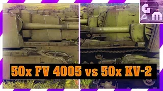 War Thunder 50x FV 4005 vs 50x Kv-2 Madda Durps!!