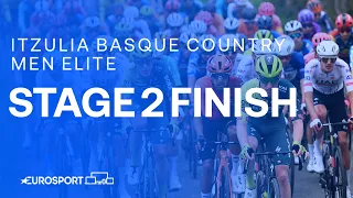 Impressive Sprint Finish! 😳 | Stage 2 Finish Itzulia Basque Country 2024 | Eurosport Cycling