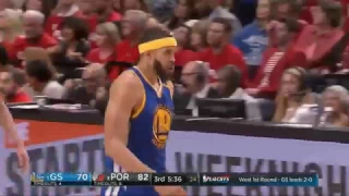 JaVale McGee Monster Dunk׃Trail Blazers vs Warriors