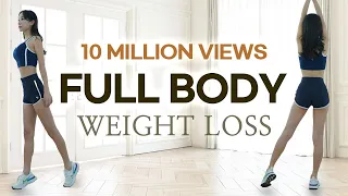 STANDING FULL BODY FAT BURN WORKOUT l 10 Million Views Renewal / FUN & EFFECTIVE Full Body Challenge