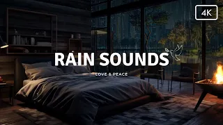 Luxury Bedroom With Rain Sounds For 8 Hours - Sleeping & Relaxing | 4K