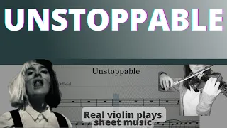 Sia | Unstoppable I Real Violin Plays Sheet Music