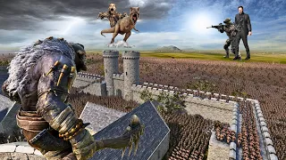 JOHN WICK & CLEOPATRA SIMULTANEOUSLY ATTACK THE TROLL CASTLE - Epic Battle Simulator 2 - UEBS 2