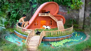 Rescue Dog and build loving dog house with Aquarium