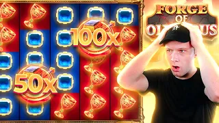 I HIT A 100X MULTI ON *NEW* FORGE OF OLYMPUS! (insane)