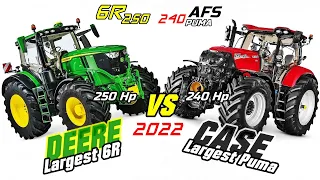 John Deere 6R 250 VS CASE Puma 240 AFS - All level comparison (Largest VS Largest) [2022]