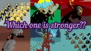 The strongest Stick War characters against the zombie army