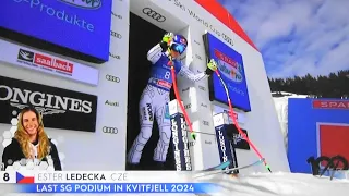 Ester Ledecká - 1.místo  Super-G  Saalbach - 2024