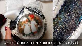 Christmas ornament ❄️ Decoupage tutorial