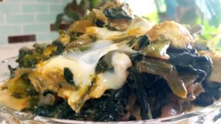 Fried Chard with Egg and Onion & Roasted Chard & Chard Dish & Vegetable Dishes