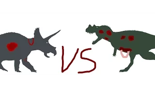 Battle Carnage: triceratops vs ceratosaurus (1 Million Years BC tribute)