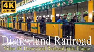 Disneyland Railroad paris 2023 4K Full Tour