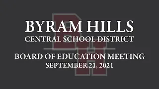 Board of Education Meeting - September 21, 2021