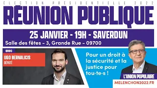 Pour un droit à la sécurité et la justice pour tous·t·es ! - Meeting de l'#UnionPopulaire à Saverdun