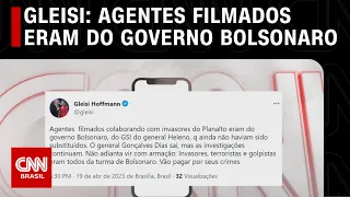 Gleisi diz que agentes do GSI filmados no 8 de janeiro eram do governo Bolsonaro | CNN 360º