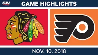 NHL Highlights | Blackhawks vs. Flyers – Nov. 10, 2018