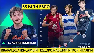 Кварацхелия - самый подорожавший игрок Италии! 35 миллионов!