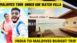 Maldives tour plan under 50k water villa | 3 nights 4 days Maldives | Paradise island resort |