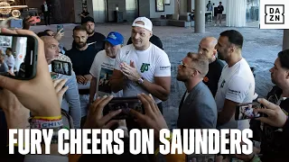 Tyson Fury Meets Up With Billy Joe Saunders, Cheers Him On Non-Stop