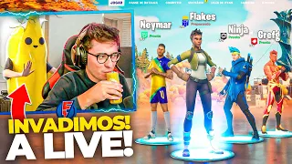 INVADIMOS A LIVE DO FLAKES COM NINJA, NEYMAR E GREFG!