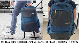 American Tourister Segno Expandable Laptop Backpack Unboxing & Review -17 inch Laptop Bag For Office