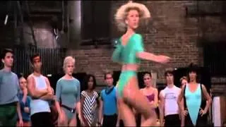 A chorus line audition scene